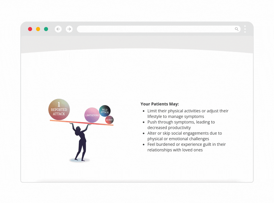 Browser Window with animated infographic