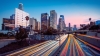 LA city skyline and freeway