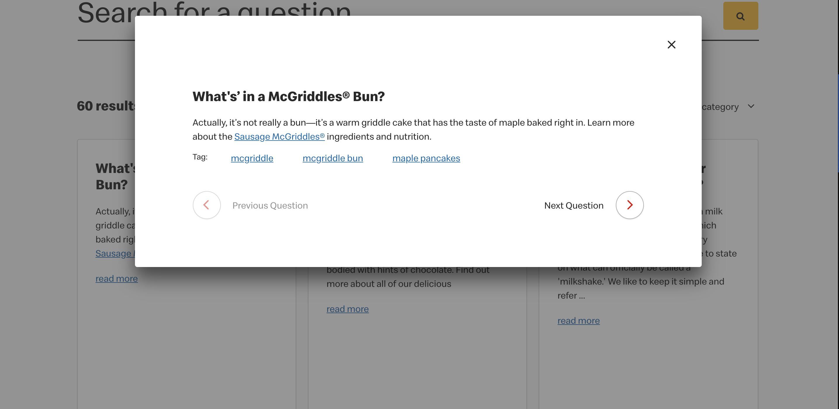 McDonald's Our Food Your Questions Example
