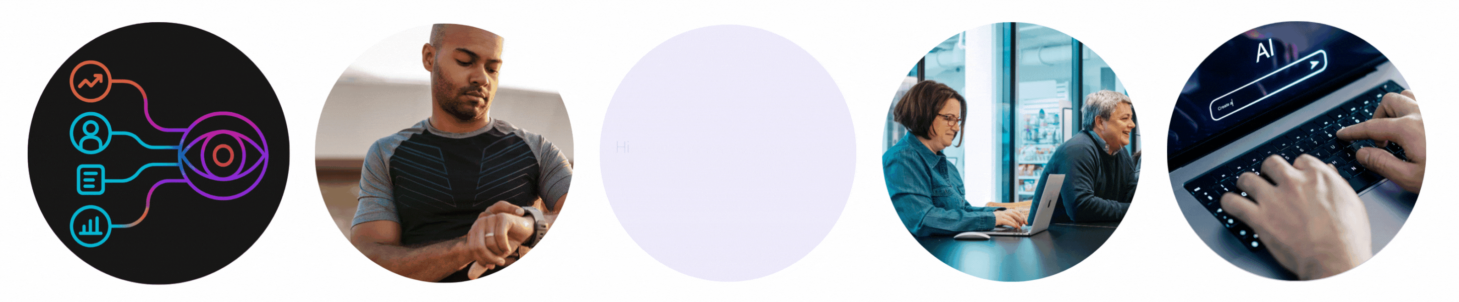 AI Solutions Offerings Images in Circles