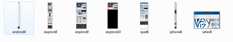 screenshots of testing