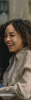 Smiling woman looking to the left