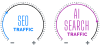 SEO traffic vs AI SEO search traffic dial