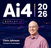 Ai4 Conference graphic with photo of Chris Johnson, Principal AI Technologist
